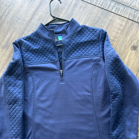 PGA Tour Navy Quilted Golf Pullover - Picture 4 of 4